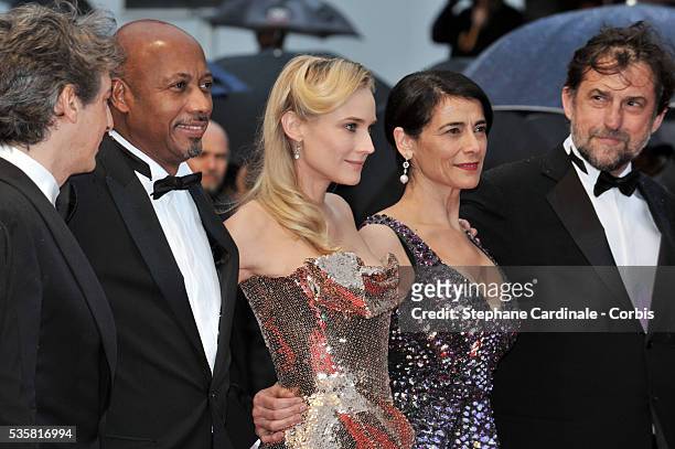 Alexander Payne, Raoul Peck, Diane Kruger, Hiam Abbass and Nanni Moretti at the premiere for "Amour" during the 65th Cannes International Film...