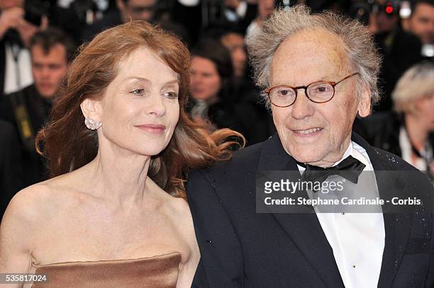 Isabelle Huppert and Jean-Louis Trintignant at the premiere for "Amour" during the 65th Cannes International Film Festival.