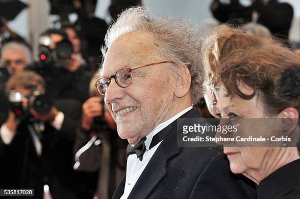 Jean-Louis Trintignant and Nadine Trintignant at the premiere for "Amour" during the 65th Cannes International Film Festival.
