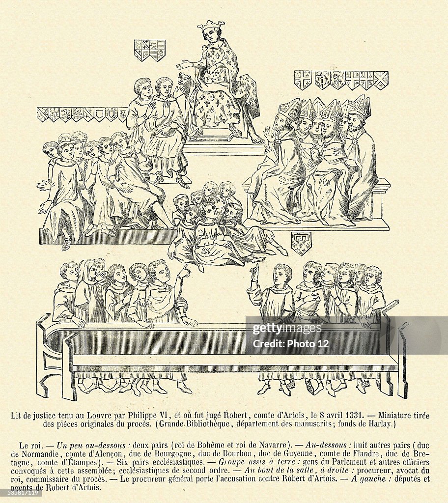 Lit de Justice, held at the Louvre by Philip VI and where Robert was