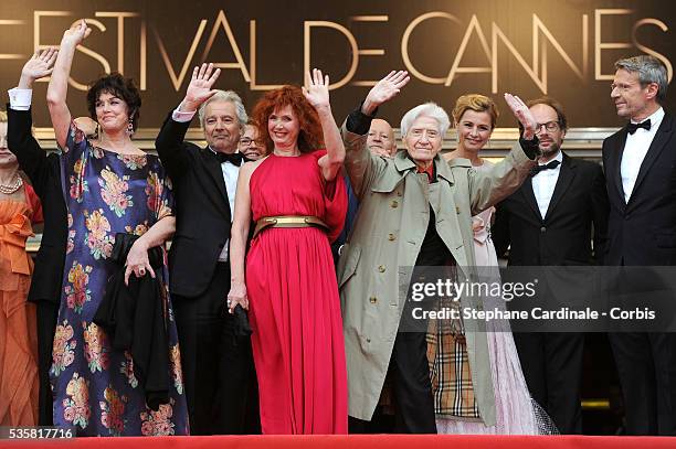 Jean-Louis Livi, Annie Duperey, Pierre Arditi, Sabine Azema, Alain Resnais, Anne Consigny, Bruno Podalydes and Lambert Wilson at the premiere for...