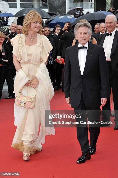 Nastassja Kinski and Roman Polanski at the premiere for "Vous n'avez encore rien vu" during the 65th Cannes International Film Festival.