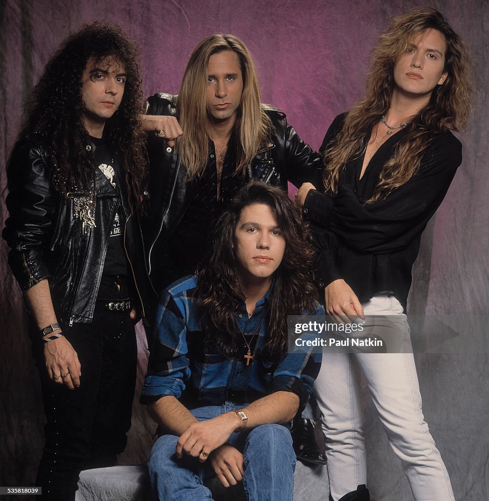 Mike Slaughter Singer Portrait of the band Slaughter, Chicago, Illinois, March 6, 1990. News ...