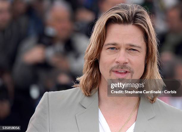 Brad Pitt at the photo call for "Killing them softly" during the 65th Cannes International Film Festival.