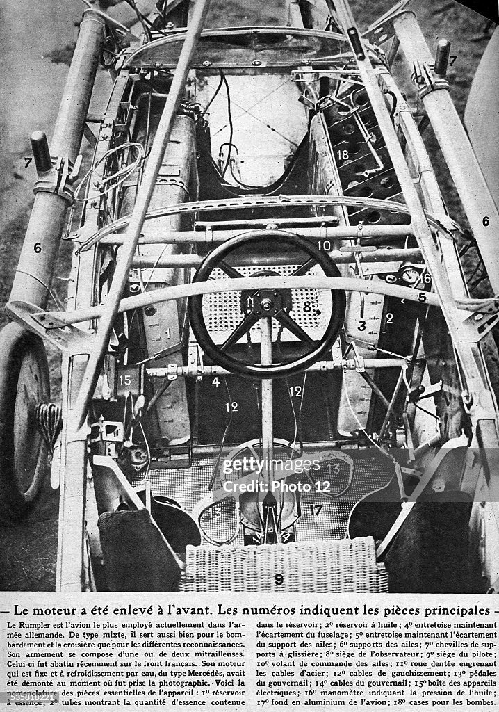 The cabin of a German plane.