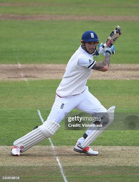 May 19: Alex Hales of England during day one of the first Investec test match between England and Sri Lanka at The Headingley Cricket Ground on May...