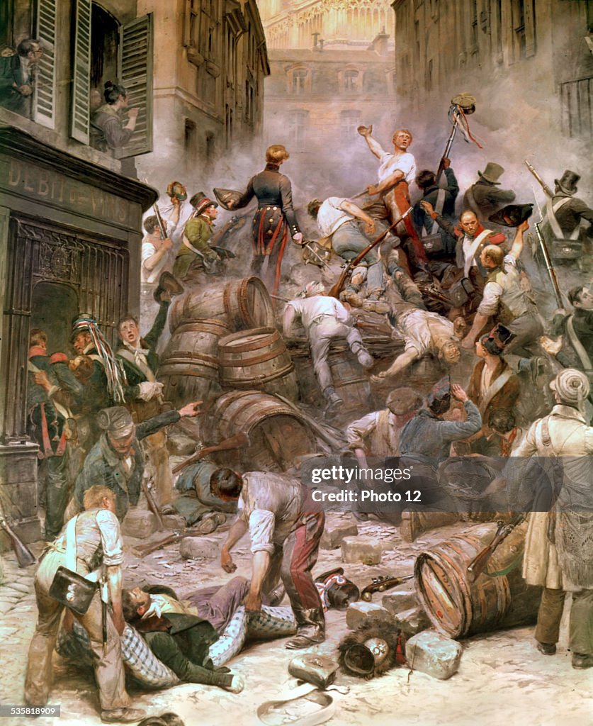Detaille, Revolution of 1830. Barricades in Rue de la Mortellerie