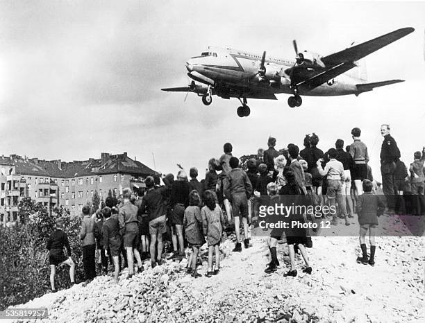 March 1948. During the blockade of Berlin, the supply of the east city ensured by American planes.