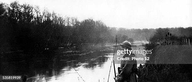 Sentry on the verge of the Oise, 27 February 1917, World War I - France, Vincennes. War museum, .