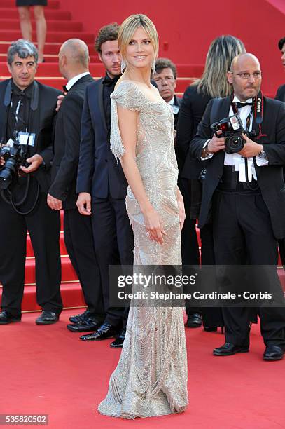 Heidi Klum at the premiere for "The Paperboy" during the 65th Cannes International Film Festival.