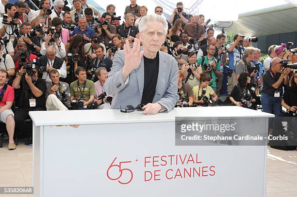 David Cronenberg at the photo call for "Cosmopolis" during the 65th Cannes International Film Festival.