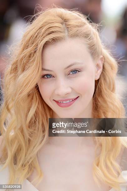 Sarah Gadon at the photo call for "Cosmopolis" during the 65th Cannes International Film Festival.