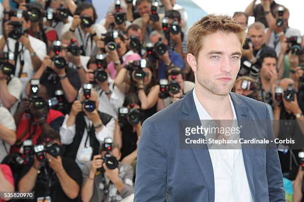 Robert Pattinson at the photo call for "Cosmopolis" during the 65th Cannes International Film Festival.