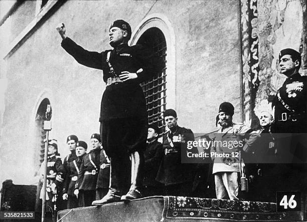 Benito Mussolini Speech Photos and Premium High Res Pictures - Getty Images