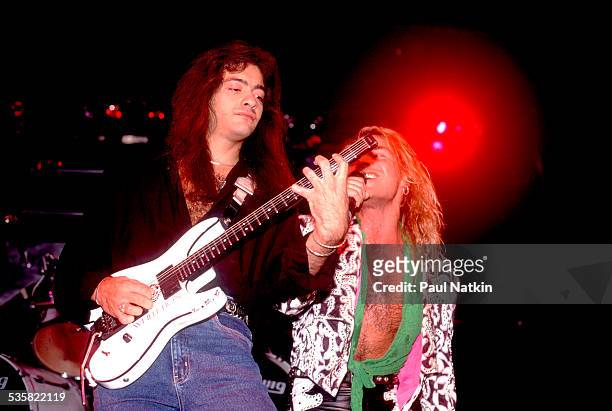 White Lion performs onstage, Chicago, Illinois, July 12, 1989.