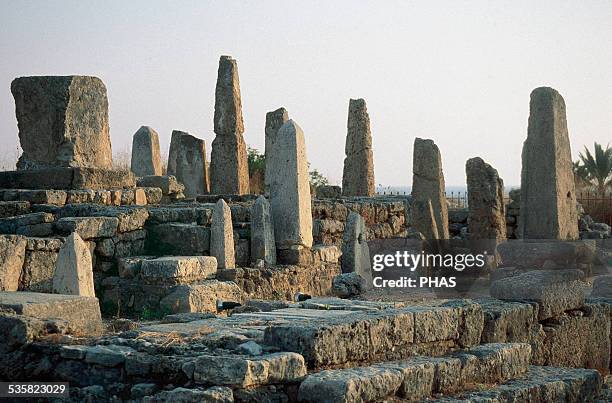 Lebanon. Byblos. Temple of the Obelisks. Phoenician temple built around 1600 B.C. World Heritage Site.