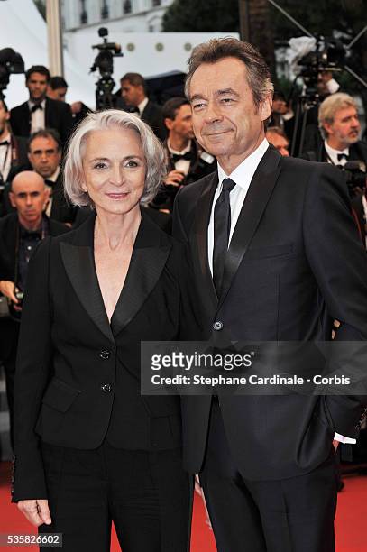 Martine Patier and Michel Denisot at the Closing Ceremony and the premiere for "Therese Desqueyroux" during the 65th Cannes International Film...