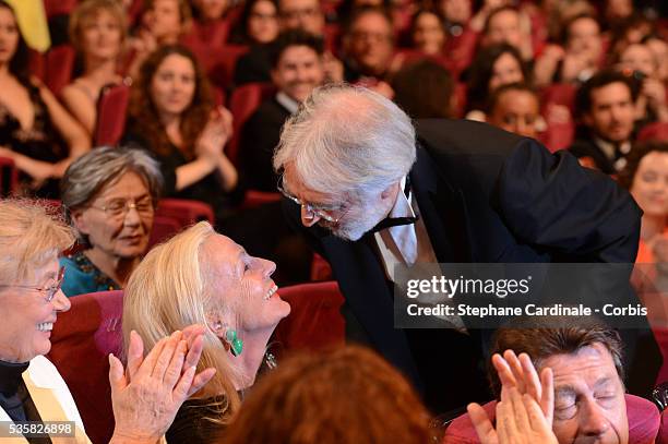 Director Michael Haneke and his wife at the Closing Ceremony during the 65th Annual Cannes Film Festival.