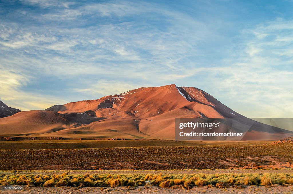 Chile, Atacama Desert, San Pedro de Atacama, Orange hill
