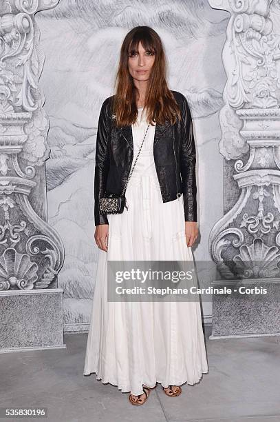 Caroline de Maigret attends the Chanel Haute-Couture Show as part of Paris Fashion Week Fall / Winter 2012/13 at Grand Palais.