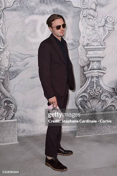 Michael Pitt attends the Chanel Haute-Couture Show as part of Paris Fashion Week Fall / Winter 2012/13 at Grand Palais.