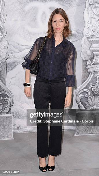 Sofia Coppola attends the Chanel Haute-Couture Show as part of Paris Fashion Week Fall / Winter 2012/13 at Grand Palais.