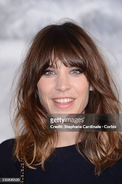 Alexa Chung attends the Chanel Haute-Couture Show as part of Paris Fashion Week Fall / Winter 2012/13 at Grand Palais.