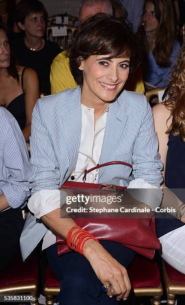 Ines De La Fressange attends the Jean-Paul Gaultier Haute-Couture Show as part of Paris Fashion Week Fall / Winter 2012/13.