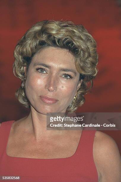 Portrait of the TV presenter Marie-Ange Nardi.