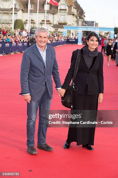 Claude Lelouch and Valerie attend the opening ceremony of the 38th Deauville American Film Festival, in Deauville.