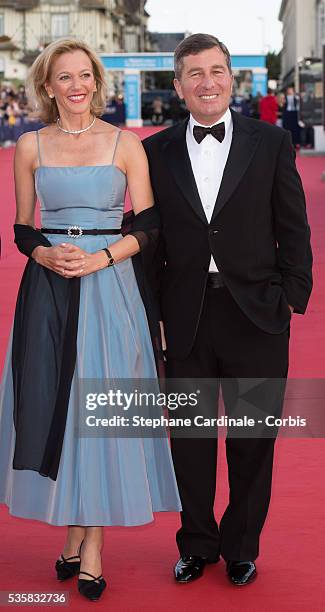 Ambassador in France Charles Rivkin and his Wife Susan Tolson attend the opening ceremony of the 38th Deauville American Film Festival, in Deauville.