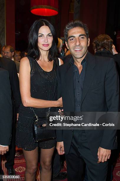 Helena Noguerra and Ary Abittan attend the opening ceremony dinner of the 38th Deauville American Film Festival, in Deauville.