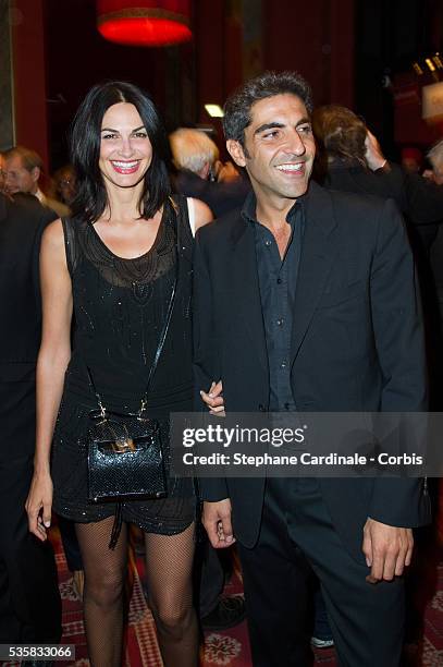 Helena Noguerra and Ary Abittan attend the opening ceremony dinner of the 38th Deauville American Film Festival, in Deauville.