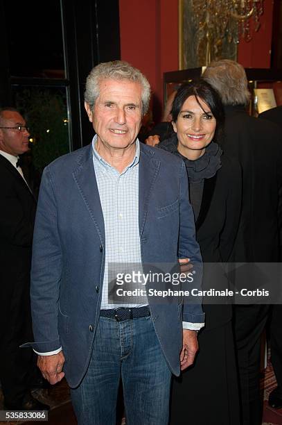 Claude Lelouch and Valerie attend the opening ceremony dinner of the 38th Deauville American Film Festival, in Deauville.