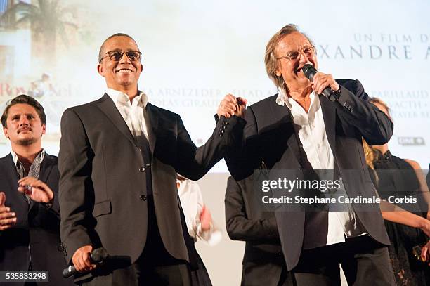 Alexandre Arcady and Yasmina Khadra attend Ce que le jour doit a la nuit Premiere, in Paris.