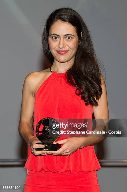 Lucy Mulloy receives the Jury Prize during the Closing Ceremony of the 38th Deauville American Film Festival.