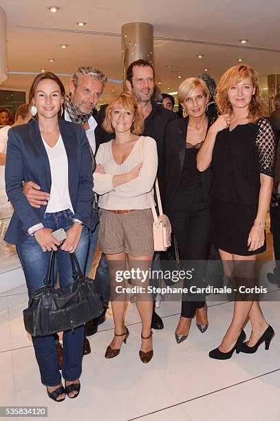 Vanessa Demouy, David Brecourt, Christian Vadim, Julia Livage, Melita Toscan Du Plantier and Julie Ferrier attend Courreges Party, in Paris.