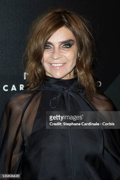 Carine Roitfeld attends LE BAL hosted by MAC and Carine Roitfeld as part of Paris Fashion Week Spring / Summer 2013 at Hotel Salomon de Rothschild,...