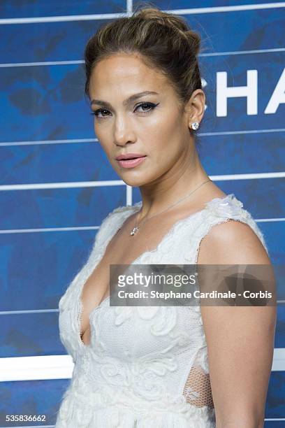 Jennifer Lopez attends the Chanel Spring/Summer 2013 show as part of Paris Fashion Week, at Grand Palais in Paris.