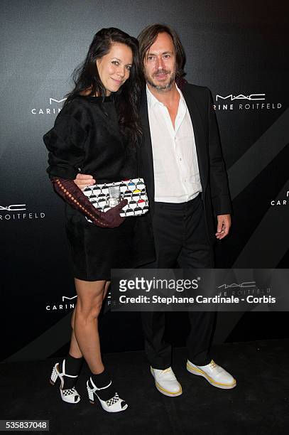 Designer Marc Newson and wife fashion stylist Charlotte Stockdale attend LE BAL hosted by MAC and Carine Roitfeld as part of Paris Fashion Week...