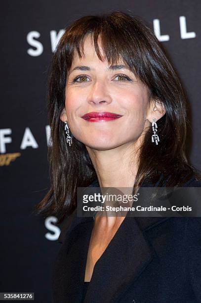Sophie Marceau attends the premiere of the latest James Bond Skyfall at Cinema UGC Normandie, in Paris.