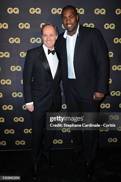 Xavier Romatet and Teddy Riner attend the GQ Men of the Year 2012 Awards at Musee d'Orsay, in Paris