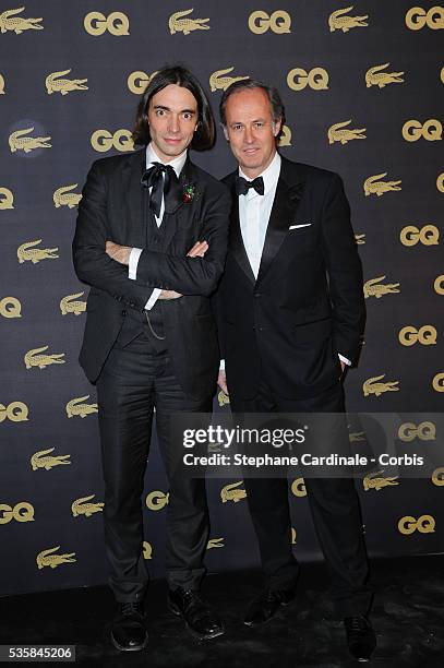 Cedric Villani and Xavier Romatet attend the GQ Men of the Year 2012 Awards at Musee d'Orsay, in Paris