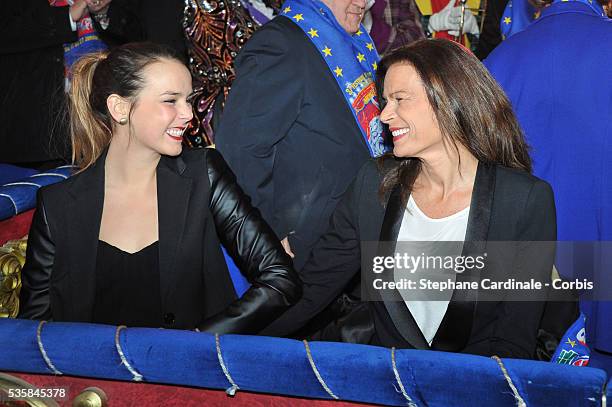 Princess Stephanie of Monaco and her daughter Pauline Ducruet attend the opening ceremony of the 37th Monte-Carlo 37th International Circus Festival,...