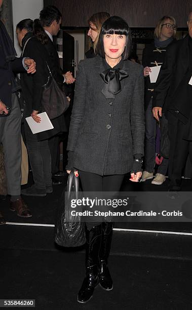 Chantal Thomass attends Elie Saab Spring/Summer 2013 Haute-Couture show as part of Paris Fashion Week at Pavillon Cambon, in Paris.