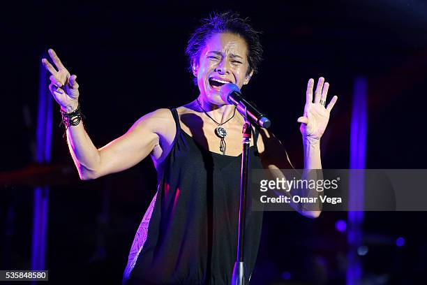 Ivonne of Flans performs during a concert as part of the tour Flans 30 años at Farwest Dallas on May 29, 2016 in Dallas, United States.