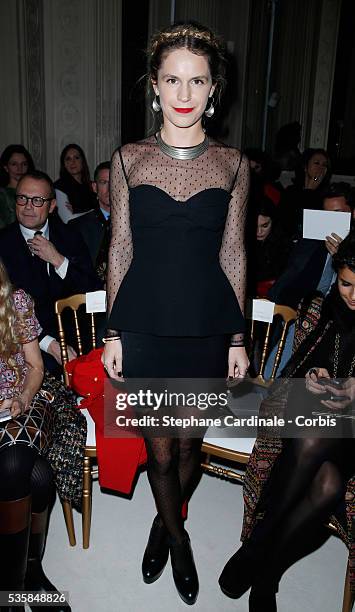 Eugenie Niarchos attends the Valentino Spring/Summer 2013 Haute-Couture show as part of Paris Fashion Week at Hotel Salomon de Rothschild, in Paris.
