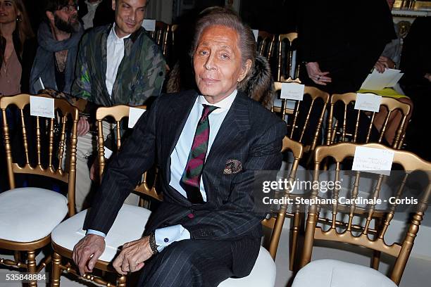 Valentino Garavani attends the Valentino Spring/Summer 2013 Haute-Couture show as part of Paris Fashion Week at Hotel Salomon de Rothschild, in Paris.