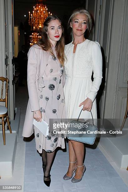 Anouchka Beckwith and Tamara Beckwith attend the Valentino Spring/Summer 2013 Haute-Couture show as part of Paris Fashion Week at Hotel Salomon de...