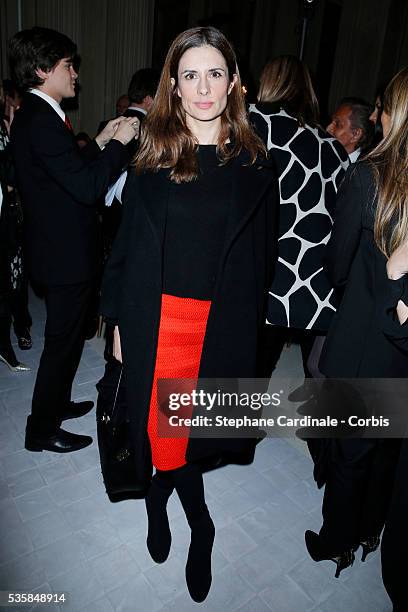 Livia Firth attends the Valentino Spring/Summer 2013 Haute-Couture show as part of Paris Fashion Week at Hotel Salomon de Rothschild, in Paris.